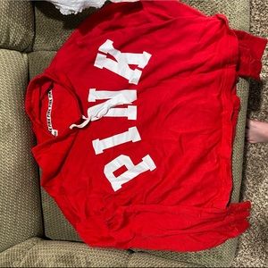 VS pink crop hoodie